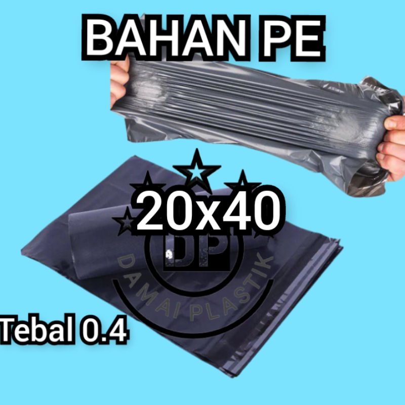 

Plastik Packing Olshop Online Shop ol on Shop Polymailer Warna hitam 20x40