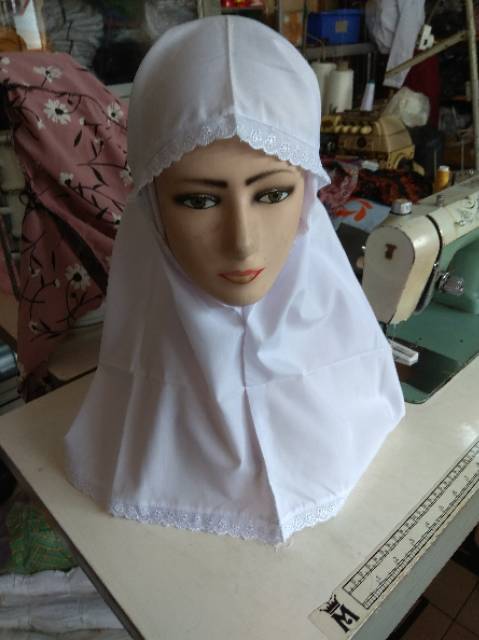 Kerudung Jilbab Putih Anak Sekolah