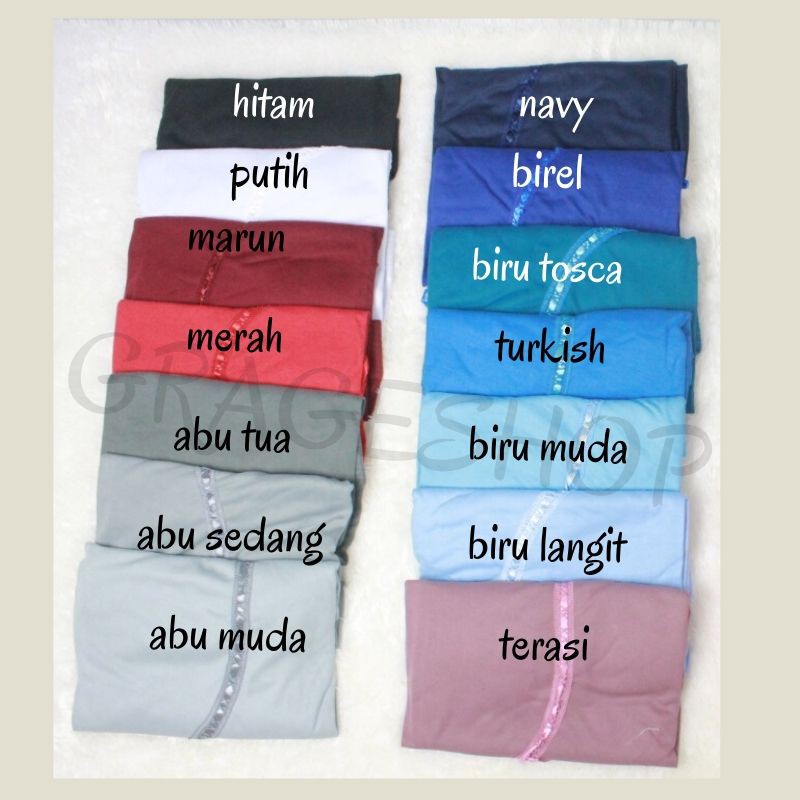 BERGO KAOS ANTEM POLOS BESAR hijab syari instan khimar jilbab pet anti tembem simple bergo asma afra