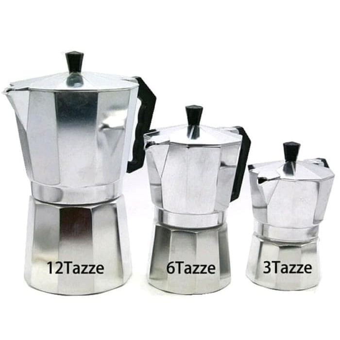 Espresso Coffe Thera Pezzetti Aluminium Perkolator Pembuat Kopi Kompor Moka Pot Dan Dapur Tahan Lama