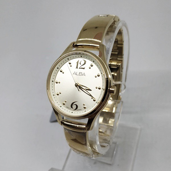 Jam Tangan Alba Wanita AH8512 Gold Original Garansi Resmi