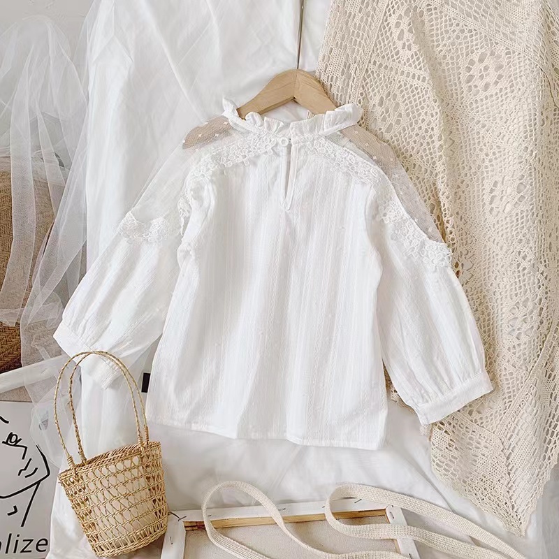 Blouse Fashion Anak Perempuan Import Motif White Lace