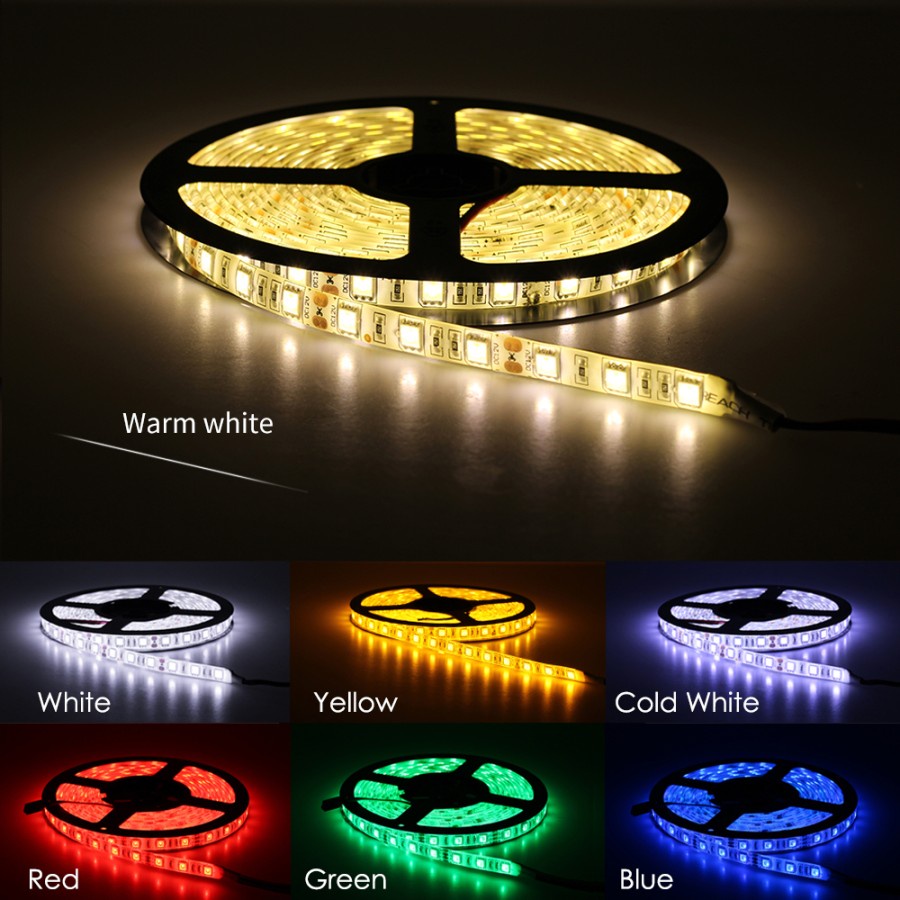 Lampu Led Strip Selang SMD 5050 220 Volt Per Meter - Warm White Original Grosir