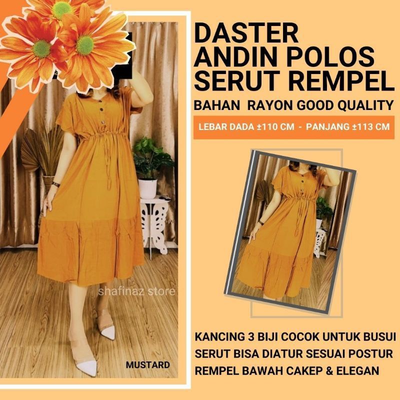 SARWENDAH DRESS RAYON SERUT REMPEL BUSUI//HOME DRES RAYON BUSUI
