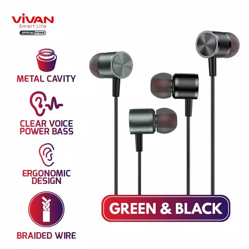 Vivan Q11s Bass Metal Earphone