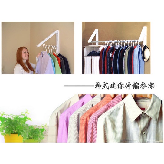 Gantungan Baju Indoor + baut bisa dilipat wkt gak dipakai dinding door
