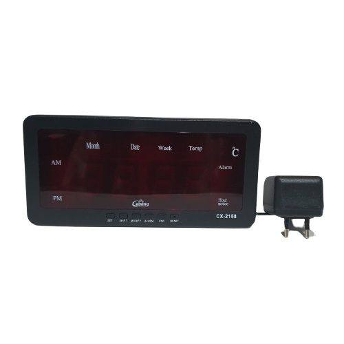 Jam Digital LED Kalender Temperature Alarm Dinding Clock Caixing CX2158
