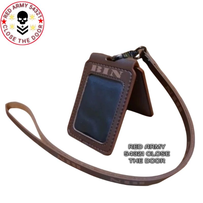 

Holder ID Card Kulit - Tali Lanyard Nametag Lipat BIN