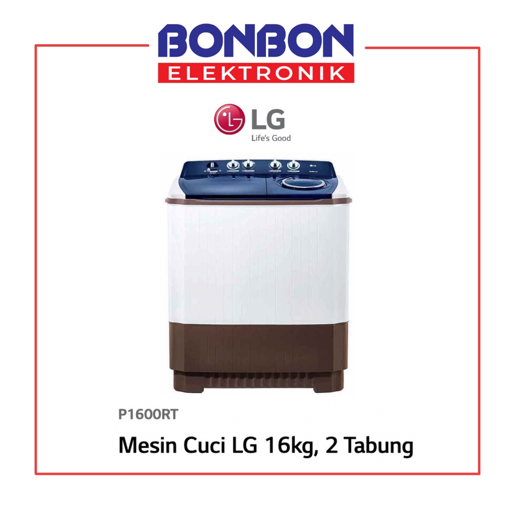 LG Mesin Cuci 2 Tabung 16KG P-1600RT / P1600RT / P 1600 RT