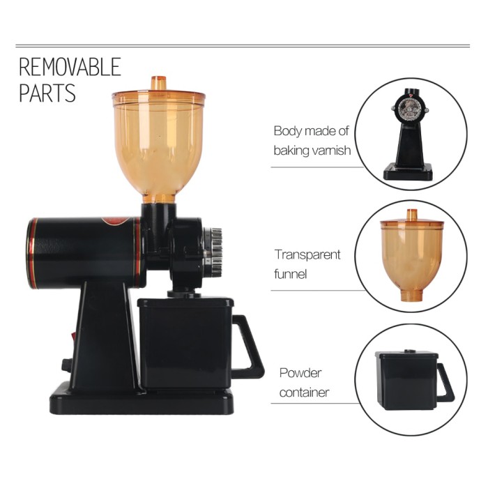 Penggiling Kopi OneTwoCups Electric Coffee Grinder 600N - Hitam