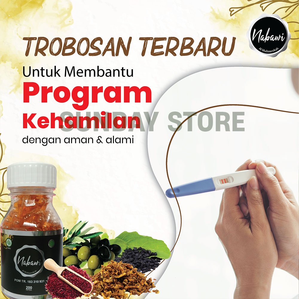 Nabawi promil habatusauda - habbatussauda extra propolis produk untuk program hamil suami istri merk nabawi oil almubarokah original asli suplemen kesehatan/habatusauda - bisa cod / bayar ditempat garansi 100% original herbal alami-1