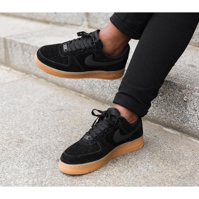 black suede air force 1 gum sole
