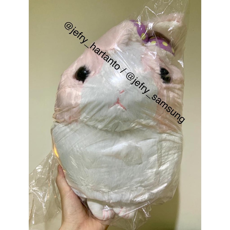 Boneka Kelinci Usadama Chan Fluffy Squishy Ribbon Big Plush Besar Pink Original Amuse Amufun Jepang 