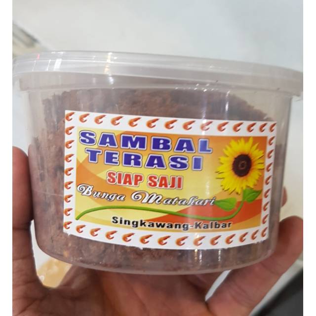

Sambal Terasi siap saji Merk Bunga Matahari Singkawang