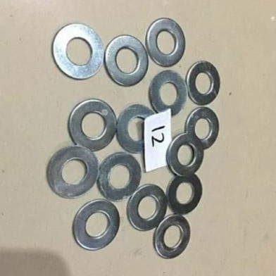 RING PLAT PUTIH M12 - PER PCS