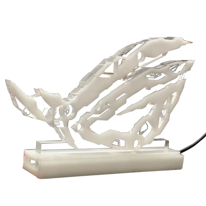 Btsg Ornamen Dekorasi Desktop Komputer Akrilik Cinta Gamer LED Rainbow Lighting Decoration 5V 3Pin