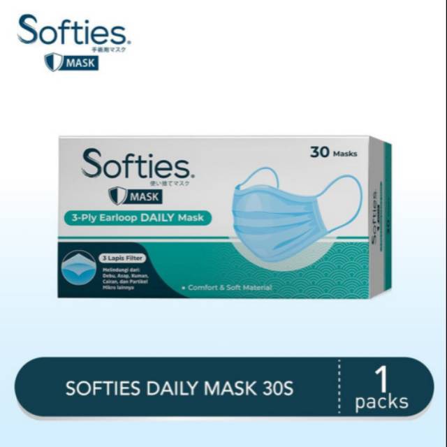 SOFTIES Daily Masks / 30 pcs ( BOX ) Masker (PROMO!!)