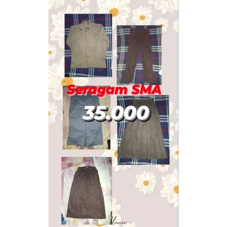 preloved seragam sma