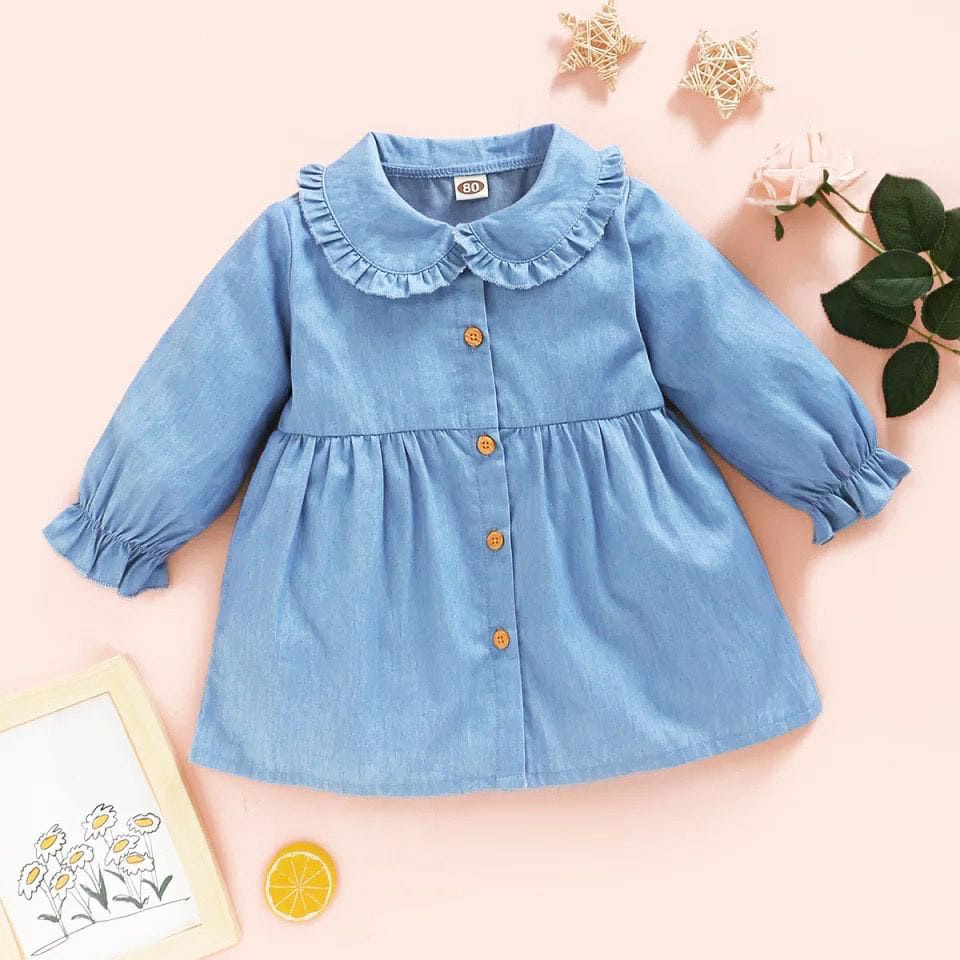 DRESS YOONA JEANS ANAK/DRESS ANAK PEREMPUAN/DRESS ANAK LUCU/BAJU ANAK