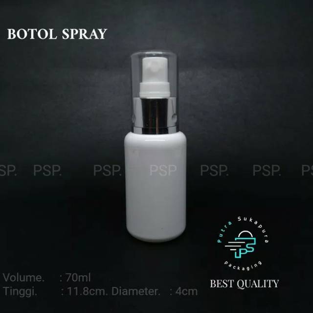 BOTOL SPRAY 60 ML TUBULAR - SPRAY SILVER FULLCAP