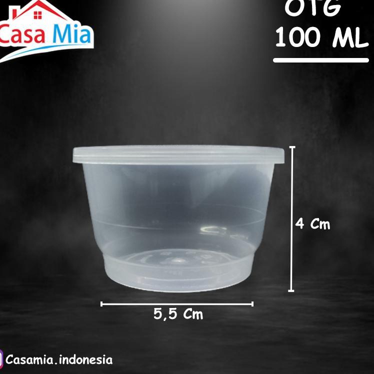 【JOB】 Tempat Makan / Kotak Makan / Food Container PP Thinwall Cup Puding 100ml Isi 25 Set /  OTG100