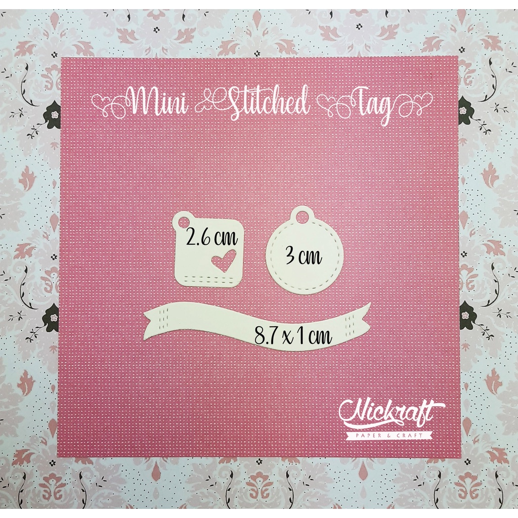 

MINI STITCHED TAG - BAHAN SCRAPBOOK LABEL KECIL