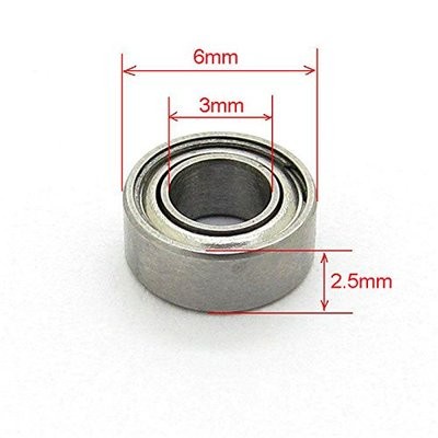 Bearing MR63 zz Deep Groove Ball Miniature Lahar 3 x 6 x 2.5 mm MR63ZZ