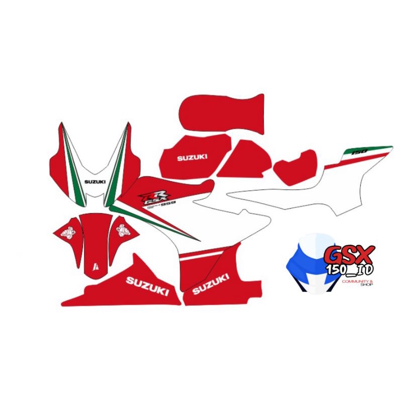 DECAL GSX 150 R MOTIF PANIGALE