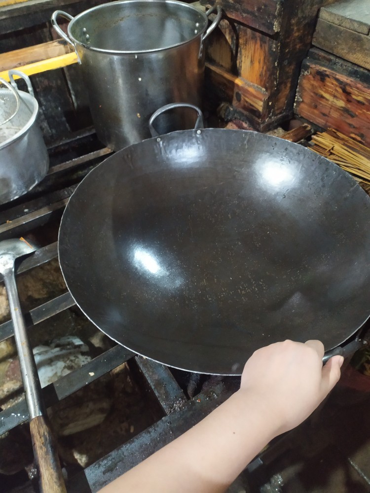 Wajan Besar 50 Cm Wajan Resto Nasi Goreng Chinese Food Plat Baja Hitam