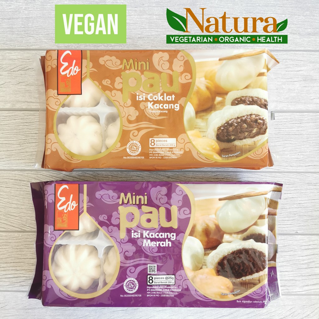 

EDO Mini Pau Isi Coklat Kacang Merah 8pcs Vegetarian Vegan Beku