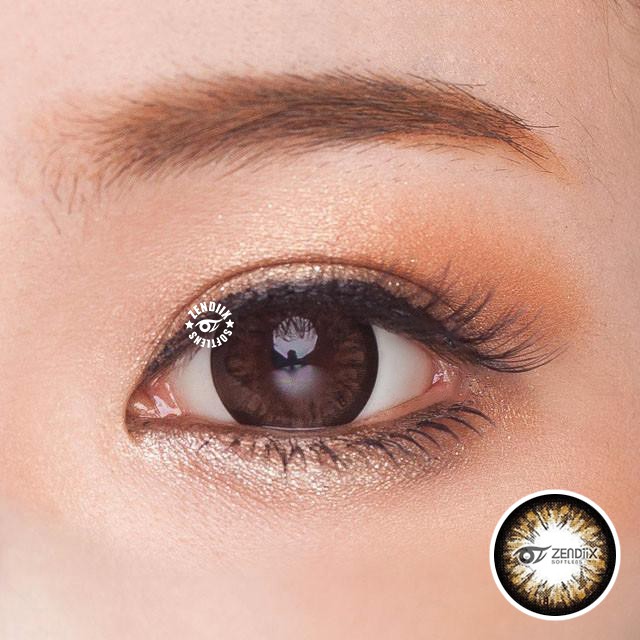 Softlens BIG GRANG-GRANG Warna CHOCO Normal Beda Minus