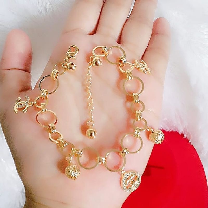 Gelang Wanita Anti Karat Model Mirip Perhiasan Asli