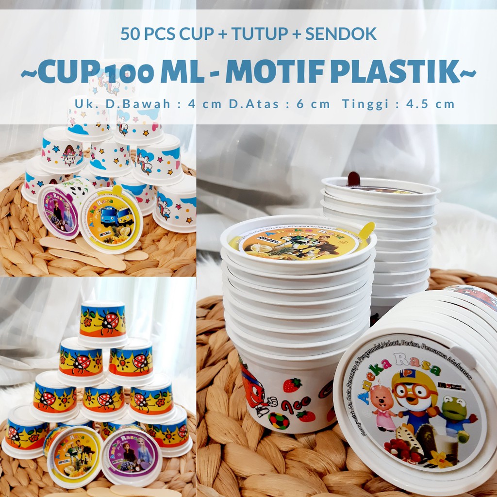 TEMPAT CUP ES KRIM - ICE CREAM CUPS - KOLEKSI  CUP WADAH ES KRIM CUP - TEMPAT JUAL CUP ES KRIM PLAST