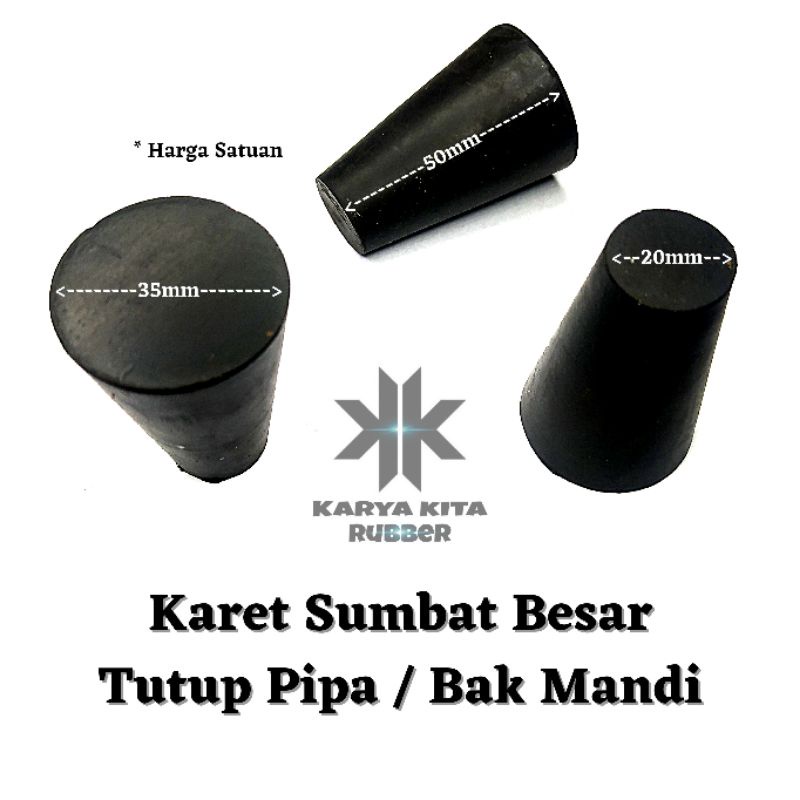 Karet Sumbat Tutup Bak Mandi / Stopper Besar