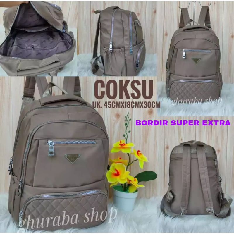 ORIGINAL Tas Ransel Chibao Laptop JUMBO Wanita Import Korea 14 Inch Waterproof Anti Air Best Seller