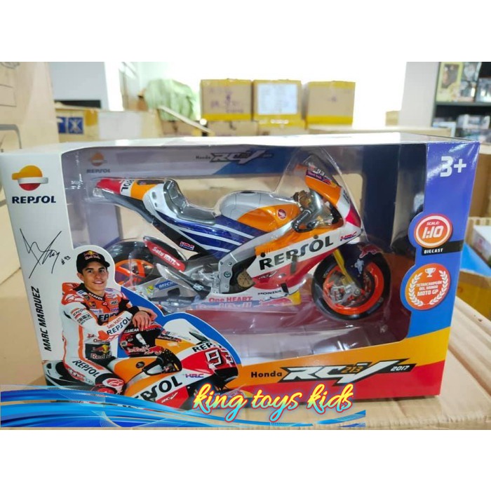 Maisto Motor Maisto MotoGP Honda Repsol Marc Marquez 2017 1:10 Besar /miniatur