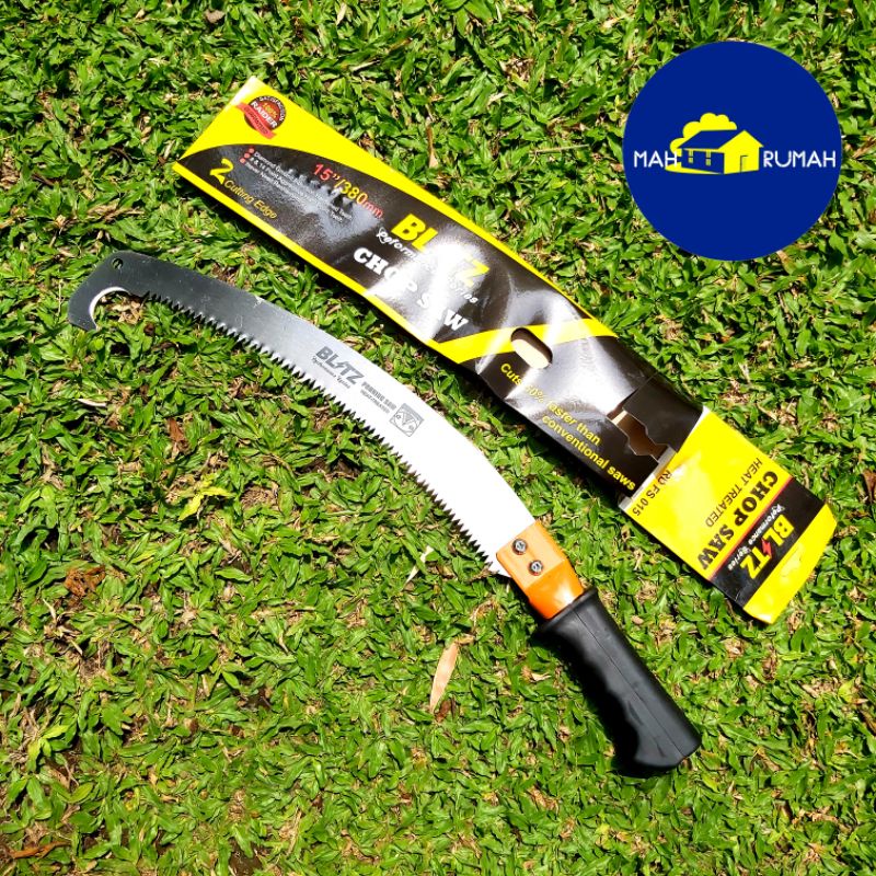 BLITZ - GERGAJI KOPI Gagang Gg Pipa Besi KARET Lengkung Graji Kayu Pohon 15" 15inch