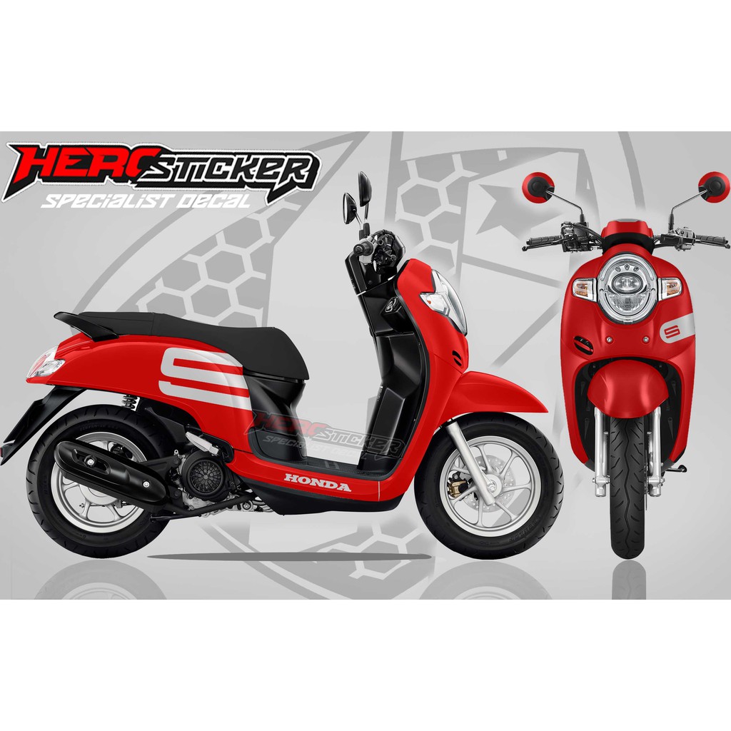 DECAL STICKER SCOOPY 2017 S SIMPEL-DECAL SCOOPY-DECAL MOTOR SCOOPY 2020