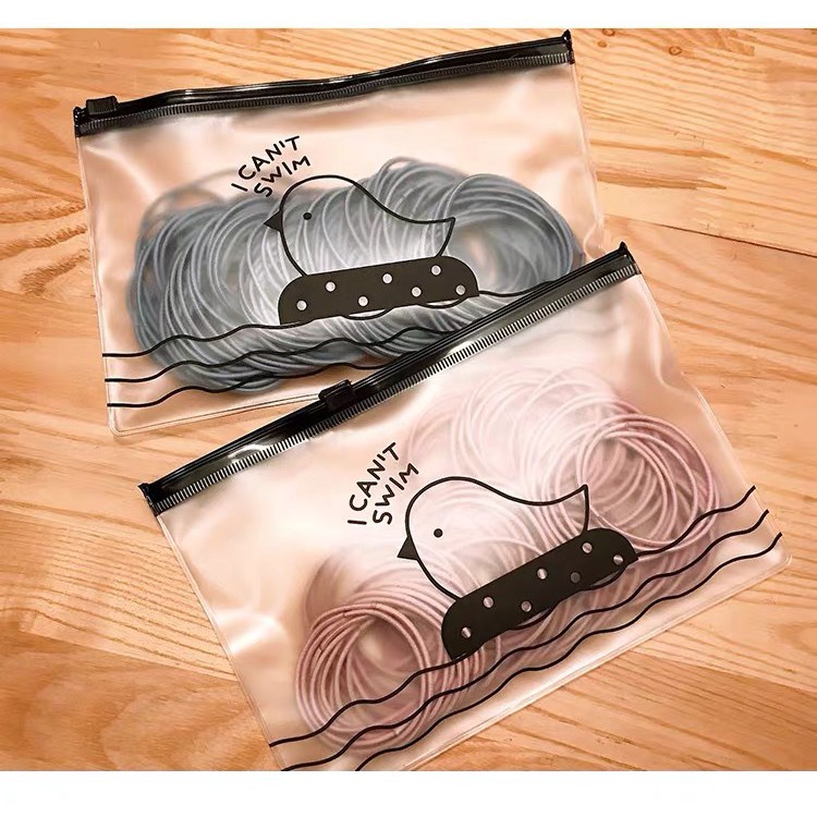 Karet Ikat Rambut Korea 100 pcs Free Zipper Bag - Kunciran Rambut Accecories Rambut Import Fashion