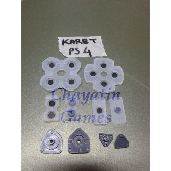 KARET STIK PS4 TRANSPARAN FULL SET ORI