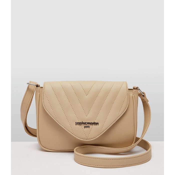Tas Selempang Wanita Murah Bahan Kulit Asli Justicia Cream Original Sophie Martin Paris Promo Terbar