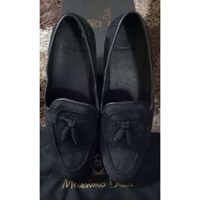 Massimo Dutti - Sepatu Pria ukuran 44 Hitam - Baru 100% Original