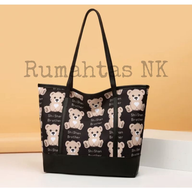 Totebag Beruang Brown Tas Wanita