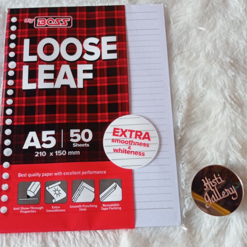 

Big Boss Loose Leaf A5 Garis 50 Lembar / Kertas Binder