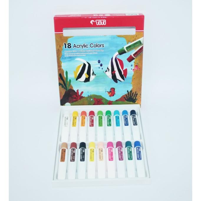 

Acrylic Colour / Cat Acrylic Titi 12Ml Isi 18 Warna