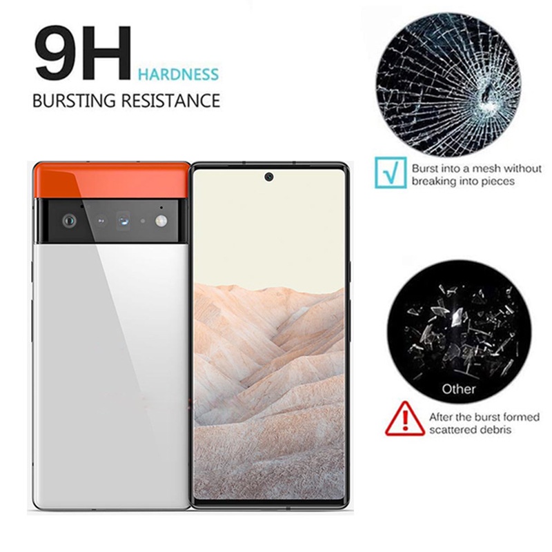 Pelindung Layar Tempered Glass 9H 3d Curved Anti Sidik Jari Untuk Google 6 / Pixel 6 Pro