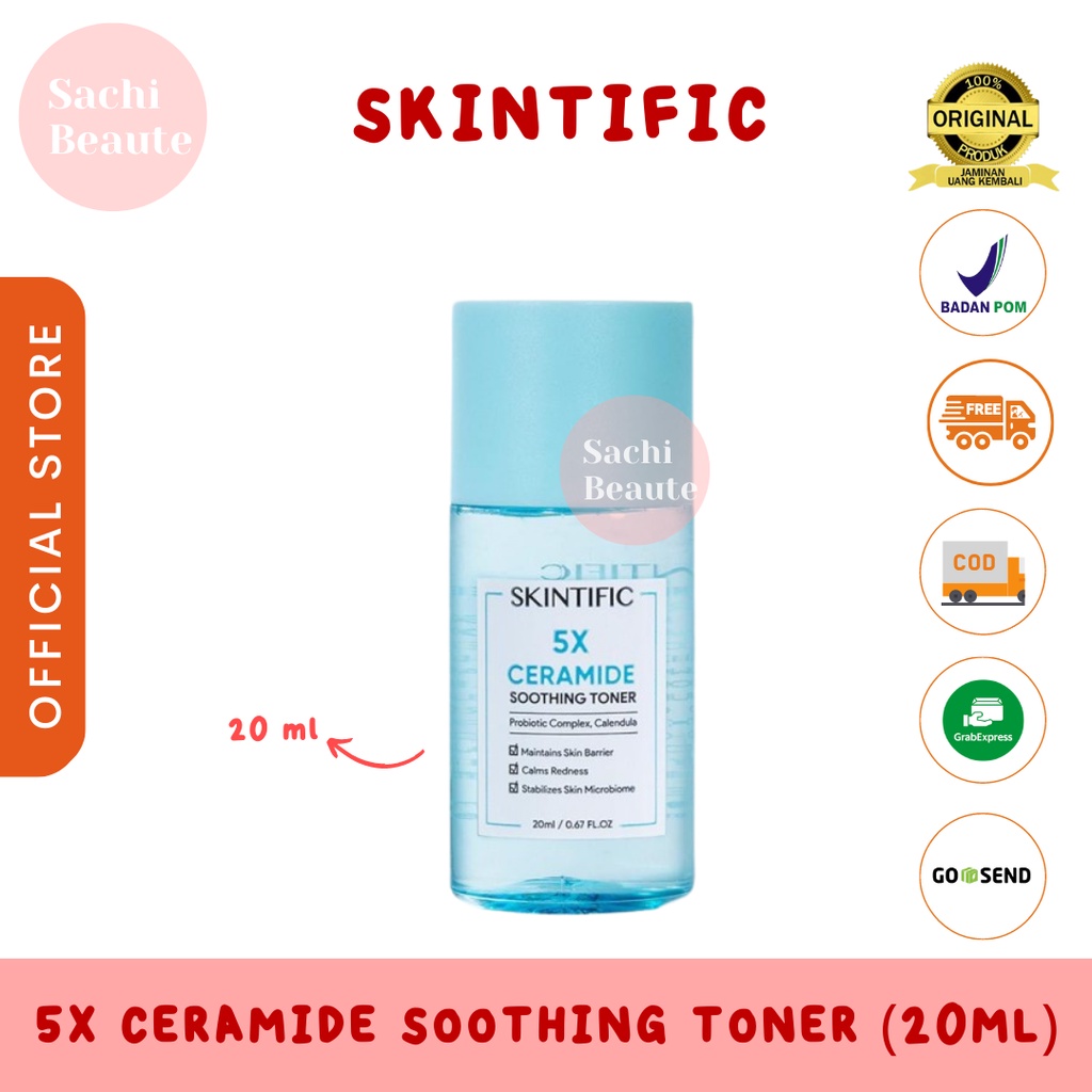 SKINTIFIC 5X Ceramide Soothing Toner 20ml Travel Size