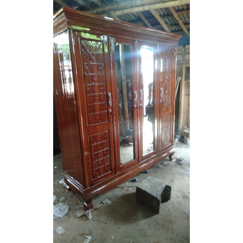 lemari kayu jati asli