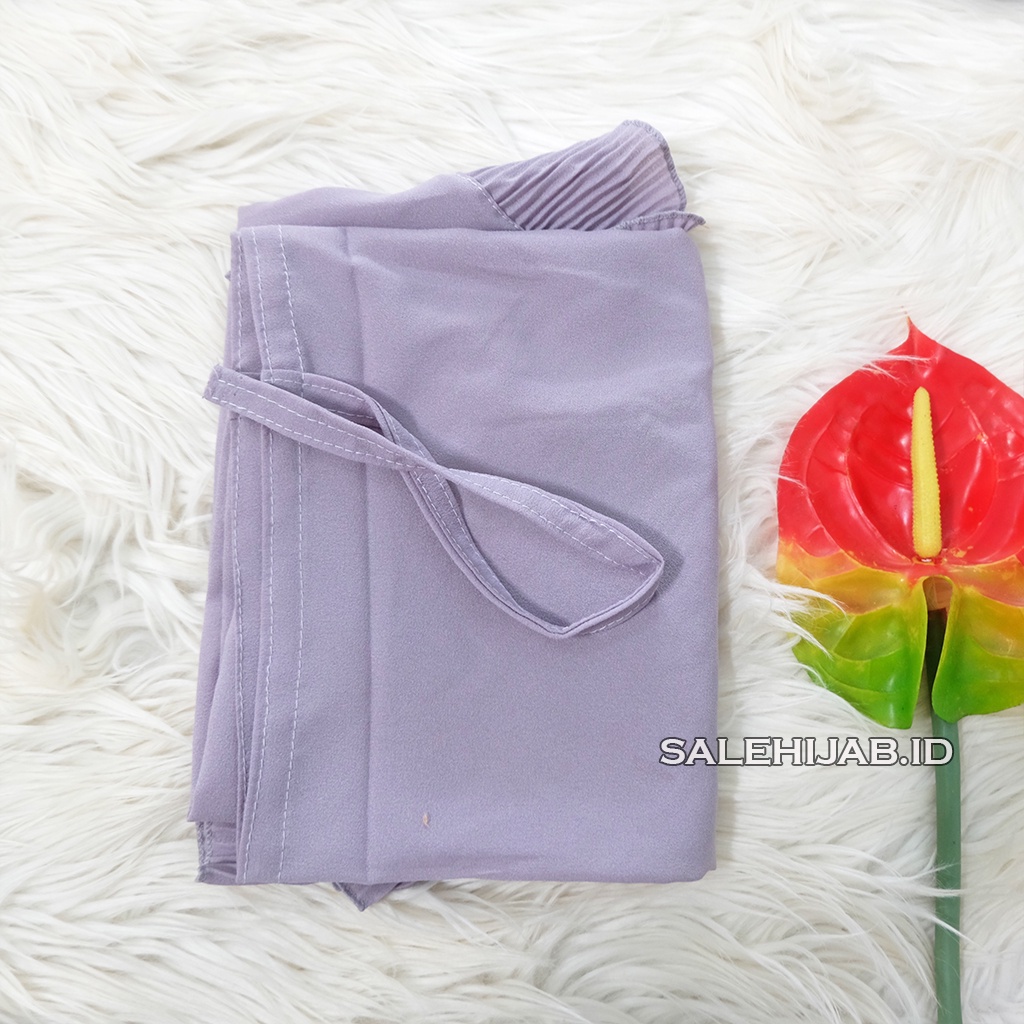 BERGO MARYAM TALI PLISKET DIAMOND PREMIUM || JILBAB INSTAN PLEATED DIAMON-ABU MUDA