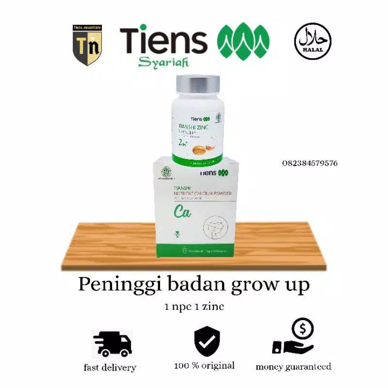 

Tiens Peninggi Badan Paket Susu Kalsium NHCP & Zinc Capsule Tianshi Original Asli